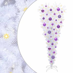 vidaXL Mākslīgā Ziemassvētku eglīte Balts 120 cm PVC un tērauds