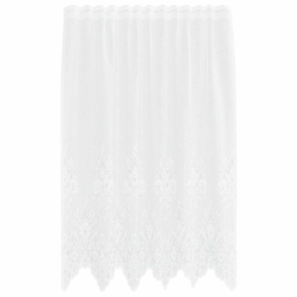 vidaXL Mežģīņu aizkars ar aizkariem Balts 140 x 150 cm Poliesters