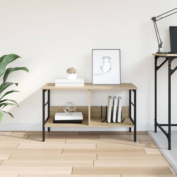 vidaXL Grāmatu plaukts Sonoma ozols 82 x 32 x 47 cm Inženierijas koks