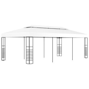 vidaXL dārza nojume, 6x3 m, balta