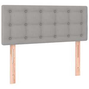 vidaXL gultas galvgalis, 100x5x78/88 cm, gai&scaron;i pelēks audums