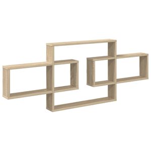 vidaXL Sienas plaukts Sonomas ozols 130 x 10 x 50 cm Inženierijas koks