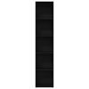 vidaXL grāmatu skapis, melns ozols, 40x30x189 cm, inženierkoks