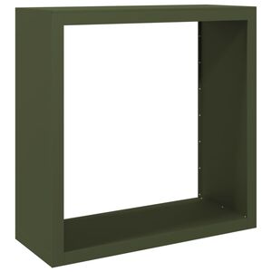 vidaXL malkas uzglabā&scaron;anas statīvs, zaļ&scaron;, 100x40x100 cm, tērauds