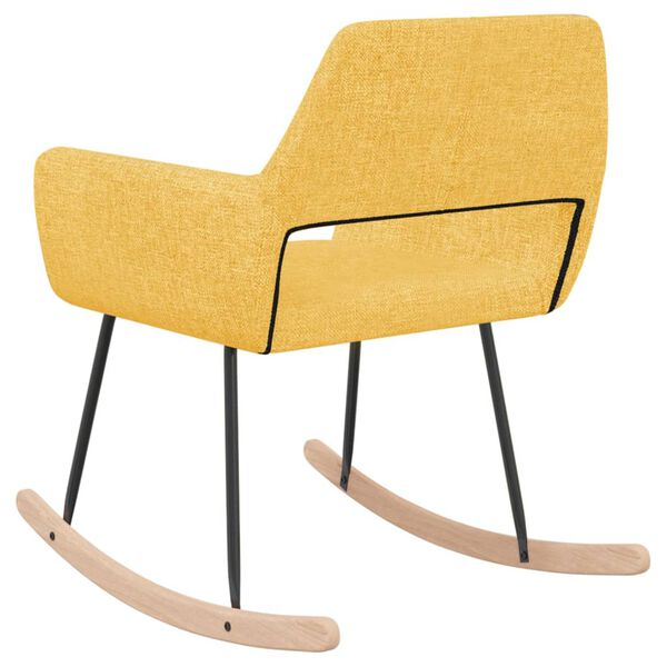 vidaXL &scaron;ūpuļkrēsls, dzeltens audums