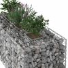 vidaXL Gabions pacelta gulta Sudraba 140 x 60 x 55 cm Cinkots tērauds