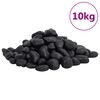 vidaXL pulēti oļi, 10 kg, melni, 2-5 cm
