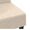 vidaXL 2-vietīga dīvāngulta ar soliņu, krēmkrāsas mikro&scaron;ķiedras audums