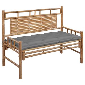 vidaXL dārza sols ar matraci, 120 cm, bambuss