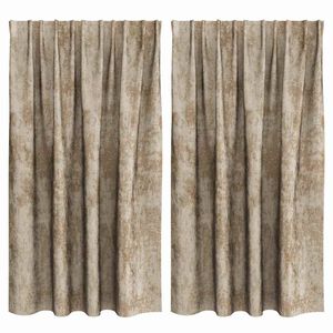 vidaXL Samta aizkari ar aizkariem 2 pcs &scaron;ampanie&scaron;a 140 x 140 cm Samts