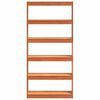 vidaXL Grāmatplaukts Vaks brūns 80 x 30 x 167,5 cm Ciets priedes koks