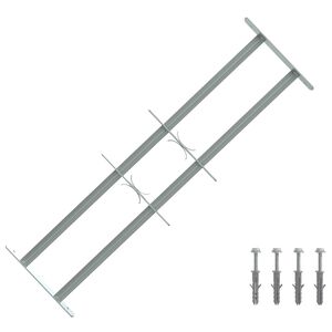 vidaXL Dro&scaron;ības restes logiem ar 2 pāriem krustiem 3 gab. 630-1140 mm