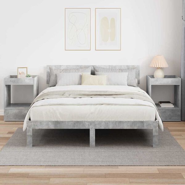 vidaXL Papildu galdiņ&scaron; 2 pcs Betona pelēks 40 x 40 x 56 cm