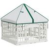 vidaXL 4 Paneļu Suņu Spēļu Jaundarbība ar Jumtu 88 x 88 x 112 cm Balts