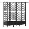 vidaXL Pacelta gulta ar treliem un jumtu Melns 164 x 40 x 127 cm PP