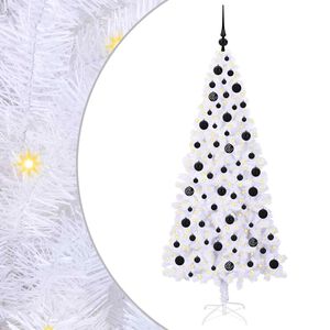 vidaXL Mākslīgā Ziemassvētku eglīte Balts 180 cm PVC un tērauds