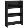 vidaXL sienas apavu plaukts 60x18x90cm spīdīgi melns inženierijas koks