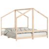 vidaXL bērnu gultas rāmis, 2x(90x200) cm, priedes masīvkoks