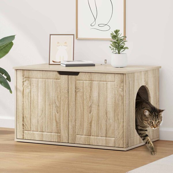 vidaXL Kaķu māja Sonoma 85 x 55 x 50,5 cm Inženierijas koks