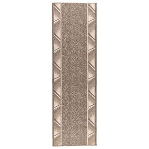 vidaXL Skrējēju paklājs FLORNES Austs Pelēkbrūna Zigzag 67 x 200 cm PP
