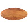 vidaXL galda virsma, 120x60x2,5 cm, ovāla, akācijas masīvkoks