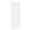vidaXL Slīdo&scaron;ās durvis 93 x 232 cm Inženierijas koks Balts