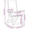 vidaXL saliekami dārza krēsli, 8 gab., akācijas masīvkoks, tekstilēns