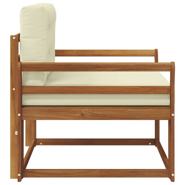 vidaXL Āra vidējā dīvāns Cietā akācijas koks Dabiska