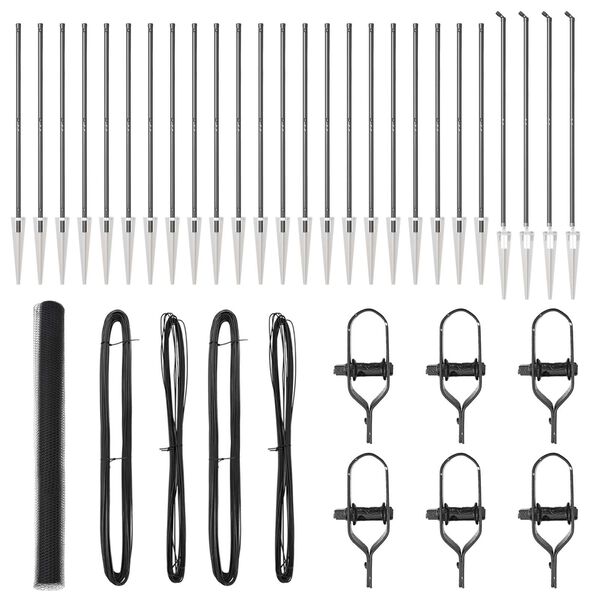 vidaXL Žoga āķis Pelēka 50 x 1,5 m (25 mm siets) Tērauds un PVC