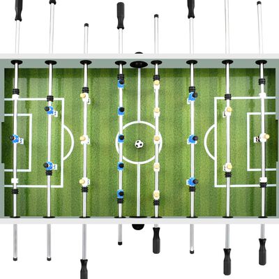 vidaXL galda futbols, 140x74,5x87,5 cm, 60 kg, tērauds, balts