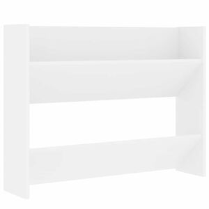 vidaXL sienas apavu plaukts, balts, 80x18x60 cm, inženierijas koks