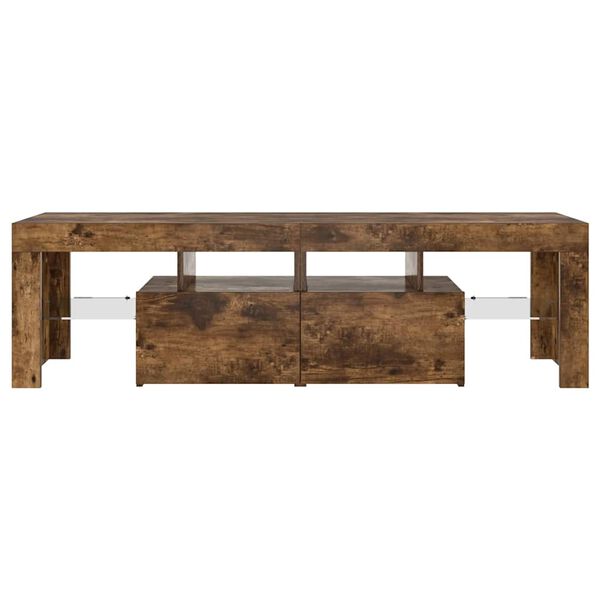 vidaXL TV skapītis ar LED apgaismojumu, ozolkoka krāsa, 140x36,5x40 cm