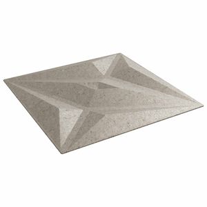 vidaXL Sienas paneļi 48 pcs Zvaigznes Betons 50 x 50 cm XPS Putu