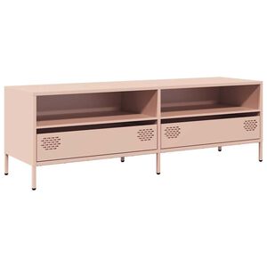 vidaXL TV skapītis, rozā, 135x39x43,5 cm, auksti velmēts tērauds