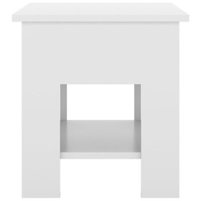 vidaXL kafijas galdiņš, spīdīgi balts, 40x40x42 cm, inženierijas koks