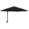vidaXL Dārza parasols Melna 248 x 248 x 148 cm Poliesters un tērauds