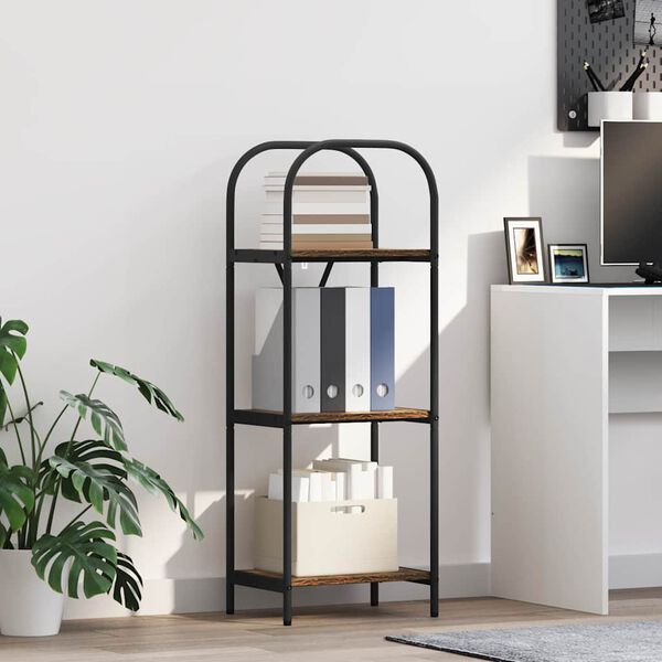 vidaXL Grāmatu plaukts Dūmaka ozols 40 x 30 x 109 cm Inženierijas koks