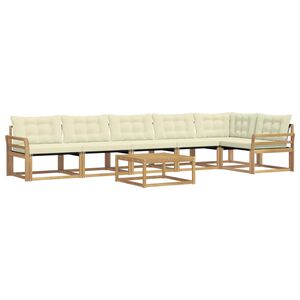 vidaXL Āra dīvānu komplekts 7 pcs Balta un krēmkrāsas 79 x 79 x 37 cm