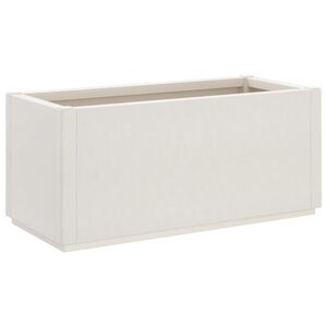 vidaXL dārza puķu kaste, balta, 80x36x35 cm, PP