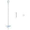 vidaXL Zemes enkurs 10 gab. &Oslash;10 x 50 cm Cinkots metāls Sudraba
