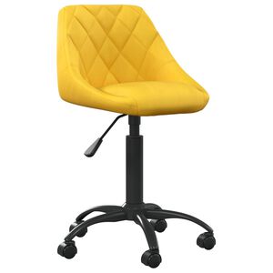 vidaXL biroja krēsls, sinepju dzeltens samts