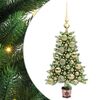 vidaXL Ziemassvētku eglīte su 150 LED ar statīvu Zaļa 65 cm PE
