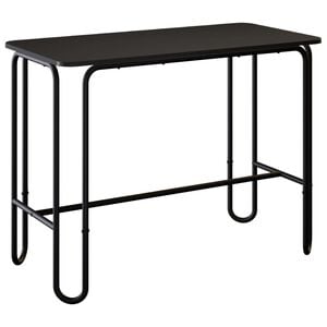 vidaXL Ēdamgalds 100 x 50 x 75 cm Inženierijas koks Melns Taisnstūra