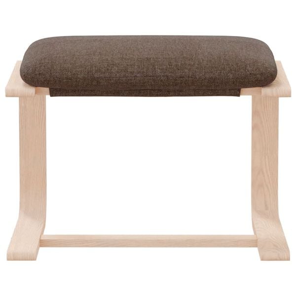 vidaXL kājsoliņ&scaron;, 51x41x40 cm, tum&scaron;i brūns audums