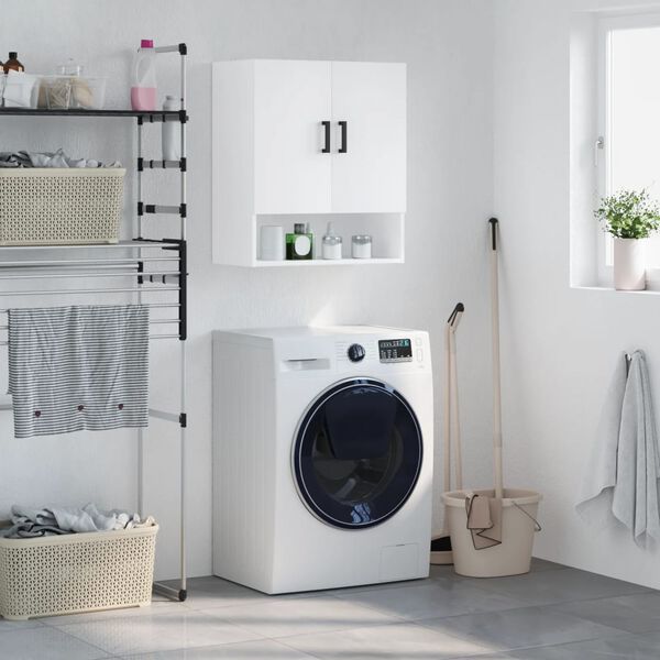 vidaXL sienas skapītis, balts, 60x31x70 cm, inženierijas koks