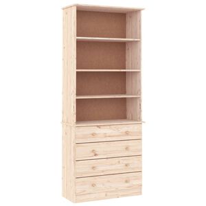 vidaXL grāmatu plaukts ar atvilktnēm ALTA, 77x35x186,5 cm, priede