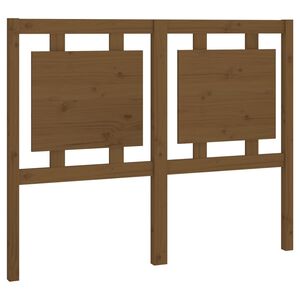 vidaXL gultas galvgalis, medus brūns, 125,5x4x100cm, priedes masīvkoks