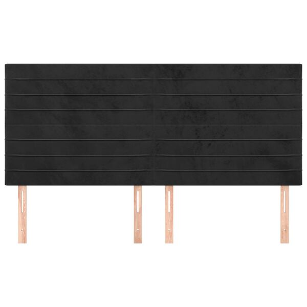 vidaXL galvgalis, melns, 160x5x118/128 cm, samts