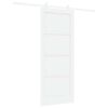 vidaXL Slīdo&scaron;ās durvis Balts 83 x 202 cm Priedes masīvkoks