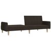 vidaXL divvietīga dīvāngulta ar kājsoliņu, tum&scaron;i brūns audums